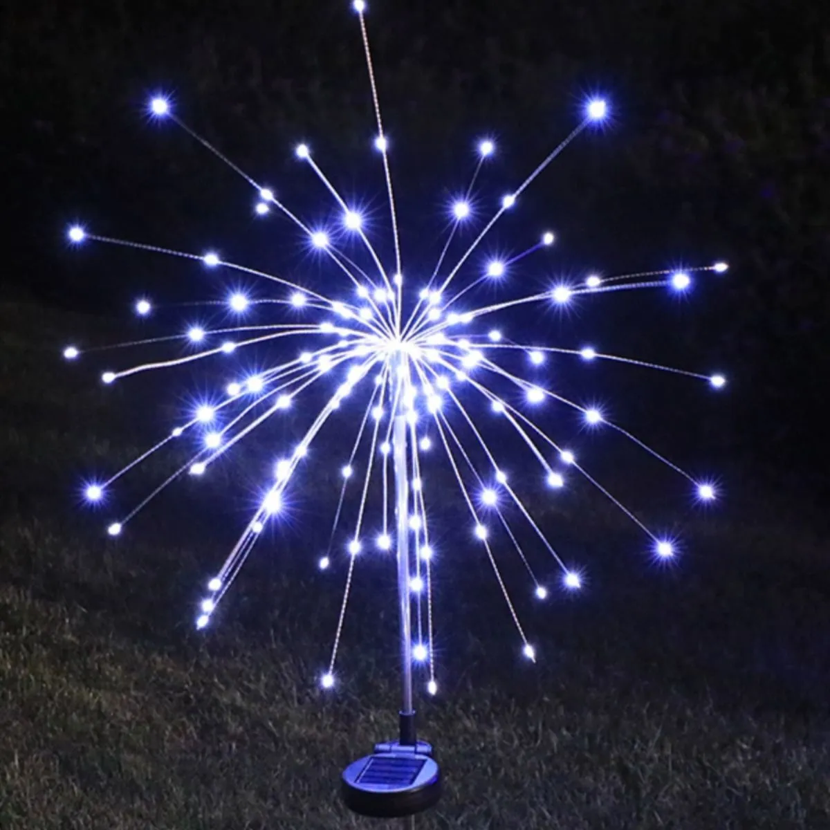 Quntis IP65 8-Models 200 Lights Solar Outdoor Garden Christmas Lights – Waterproof Stake Fairy Lights, Firework & Dandelion Designs for Holiday Lawn Décor