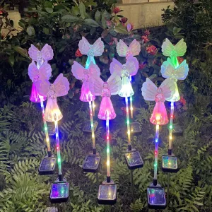 Quntis IP65 LED Solar Angel Lights – Waterproof Outdoor Christmas Decoration Stake Lights for Holiday Lawn & Garden Decor