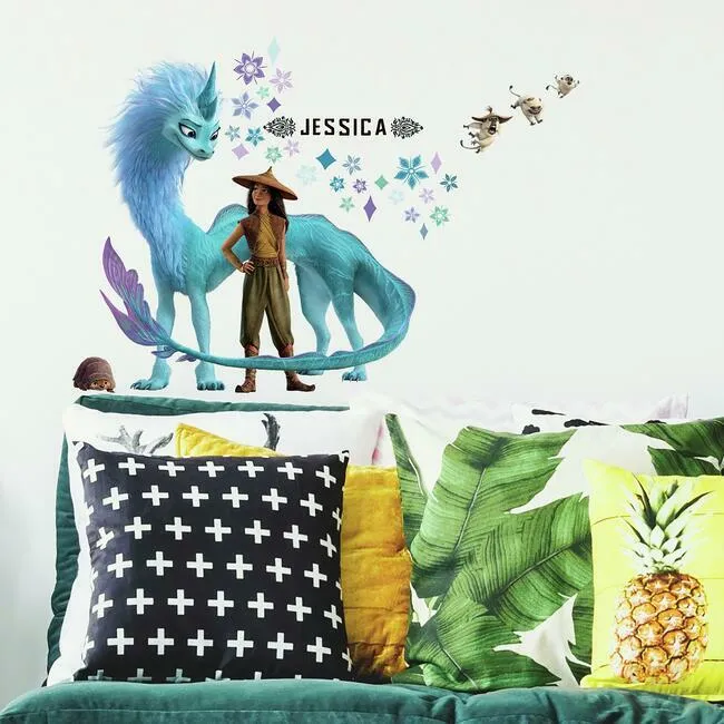 Raya and the Last Dragon Personalized Headboard Peel and Stick Wall Decals