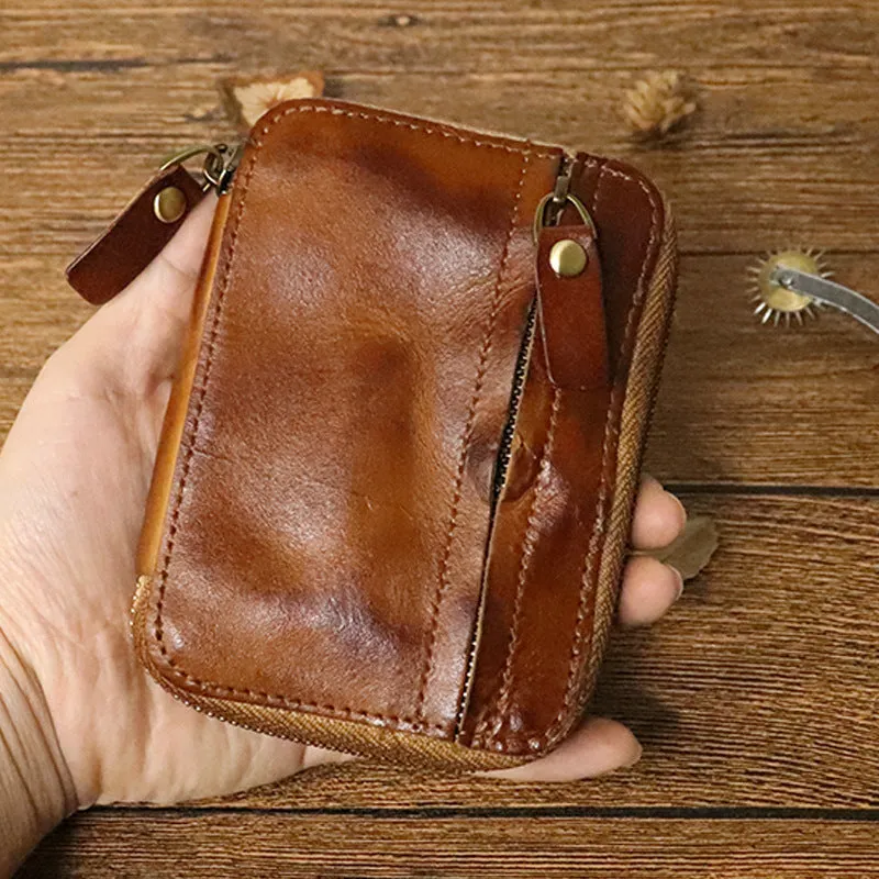 Retro Leather Handmade Card Holders Key Holders