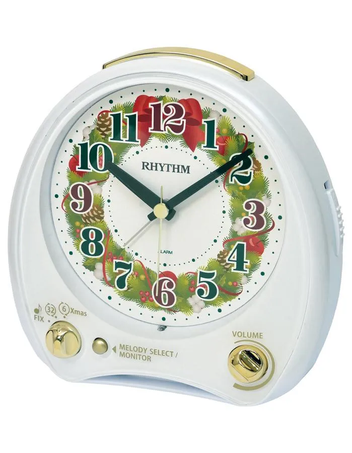 Rhythm Christmas Morning Musical Alarm Clock - 38 Melodies