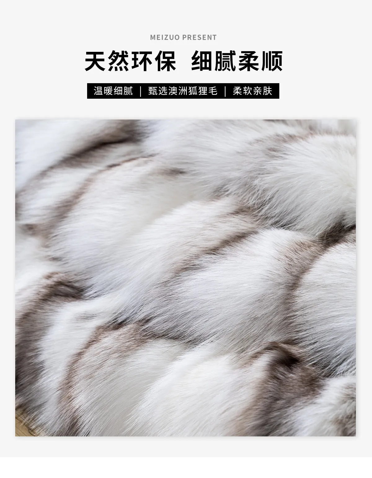 Round Real Saga Fox Fur Rugs Carpets