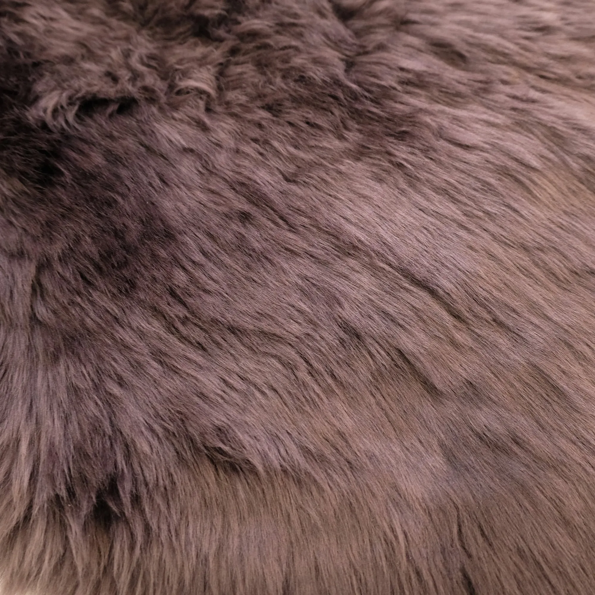 Sheepskin Rug - Chocolate - Double Length (180 x 65cm) - Long Wool Australian Merino Sheepskin