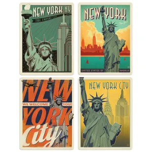 Statue of Liberty New York City Decal Set of 4