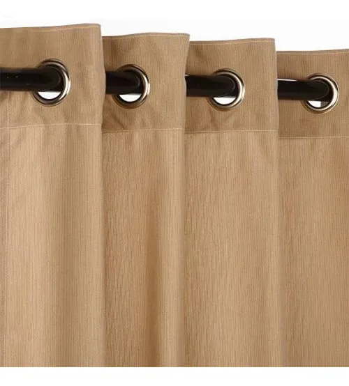 Sunbrella Outdoor Curtain With Nickel Grommets - Spectrum Sand