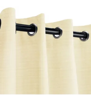 Sunbrella Outdoor Curtain with Stainless Steel Grommets - Canvas Vellum