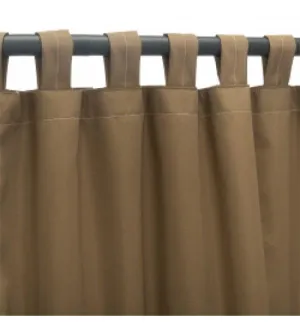 Sunbrella Outdoor Curtain With Tab Top - Canvas Cocoa