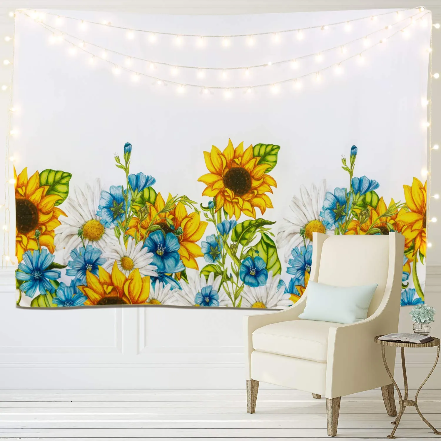 Sunflower Blue Tapestry