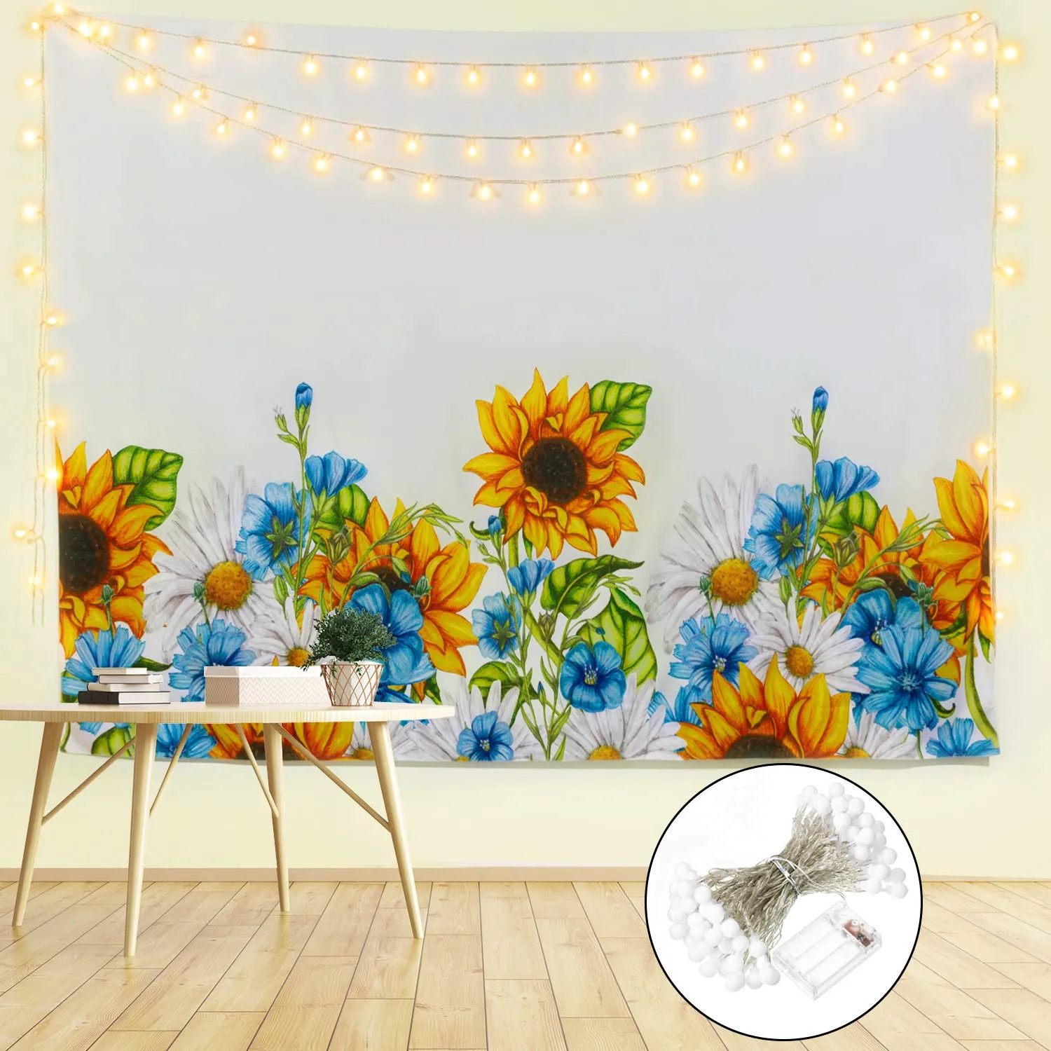 Sunflower Blue Tapestry