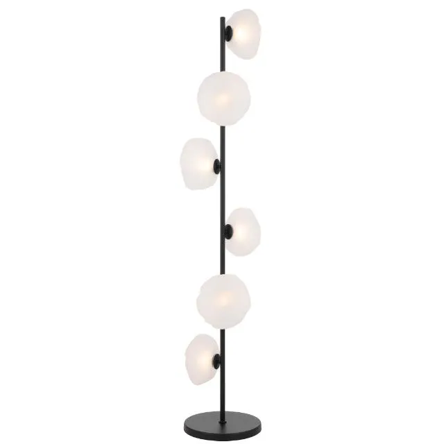 Telbix Zecca Floor Lamp G9 Black Frost