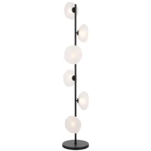 Telbix Zecca Floor Lamp G9 Black Frost