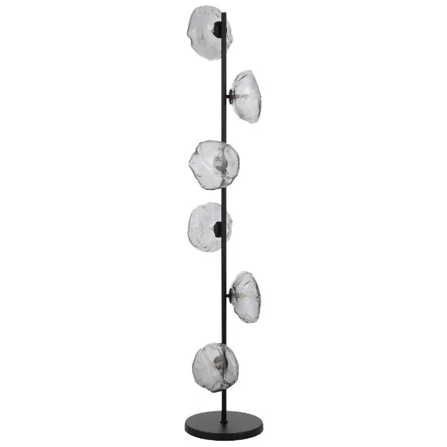 Telbix Zecca Floor Lamp G9 Black Smoke