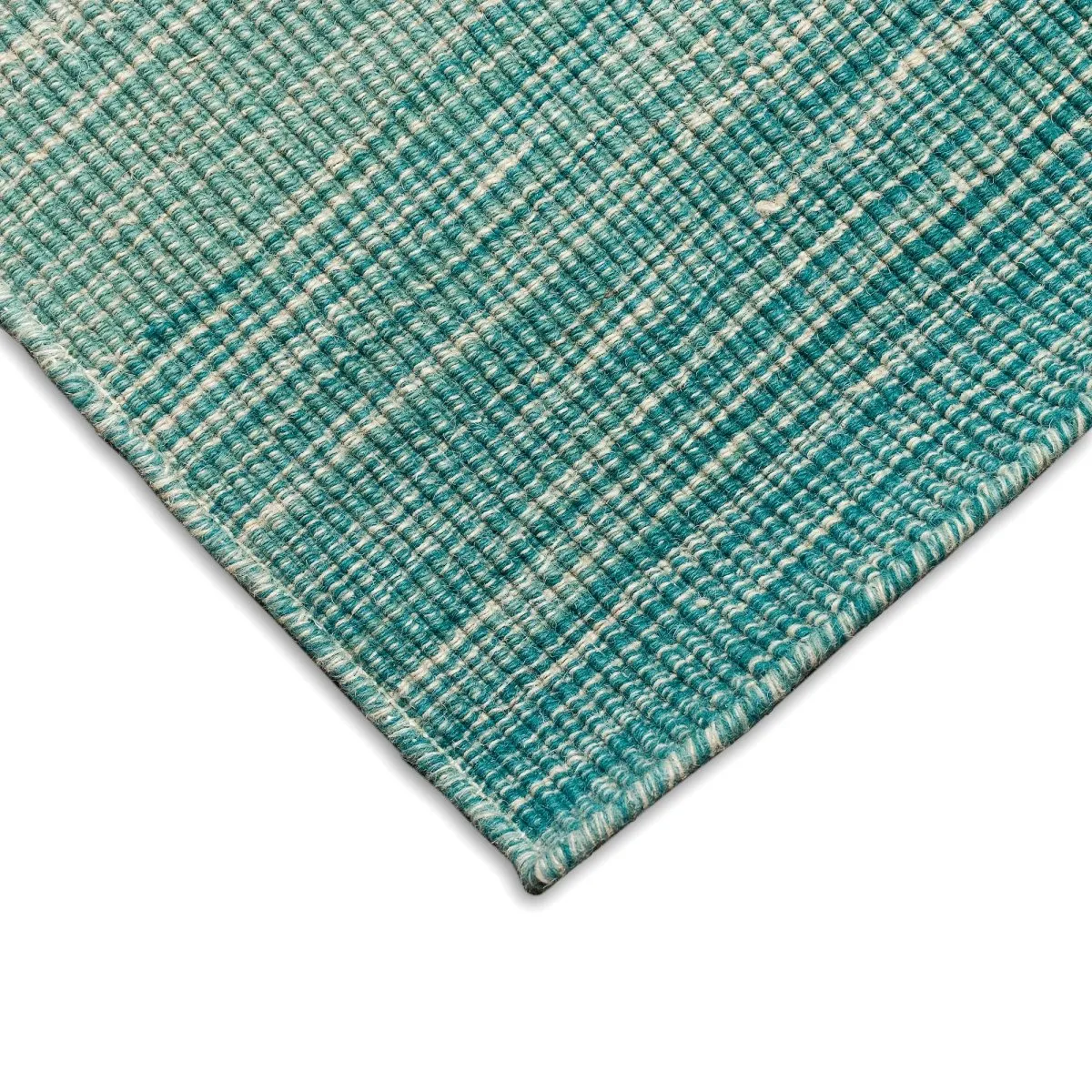 Trans-Ocean ARUBA  Indoor Hand Woven Wool Comfortable Areaa Rug  - Aqua