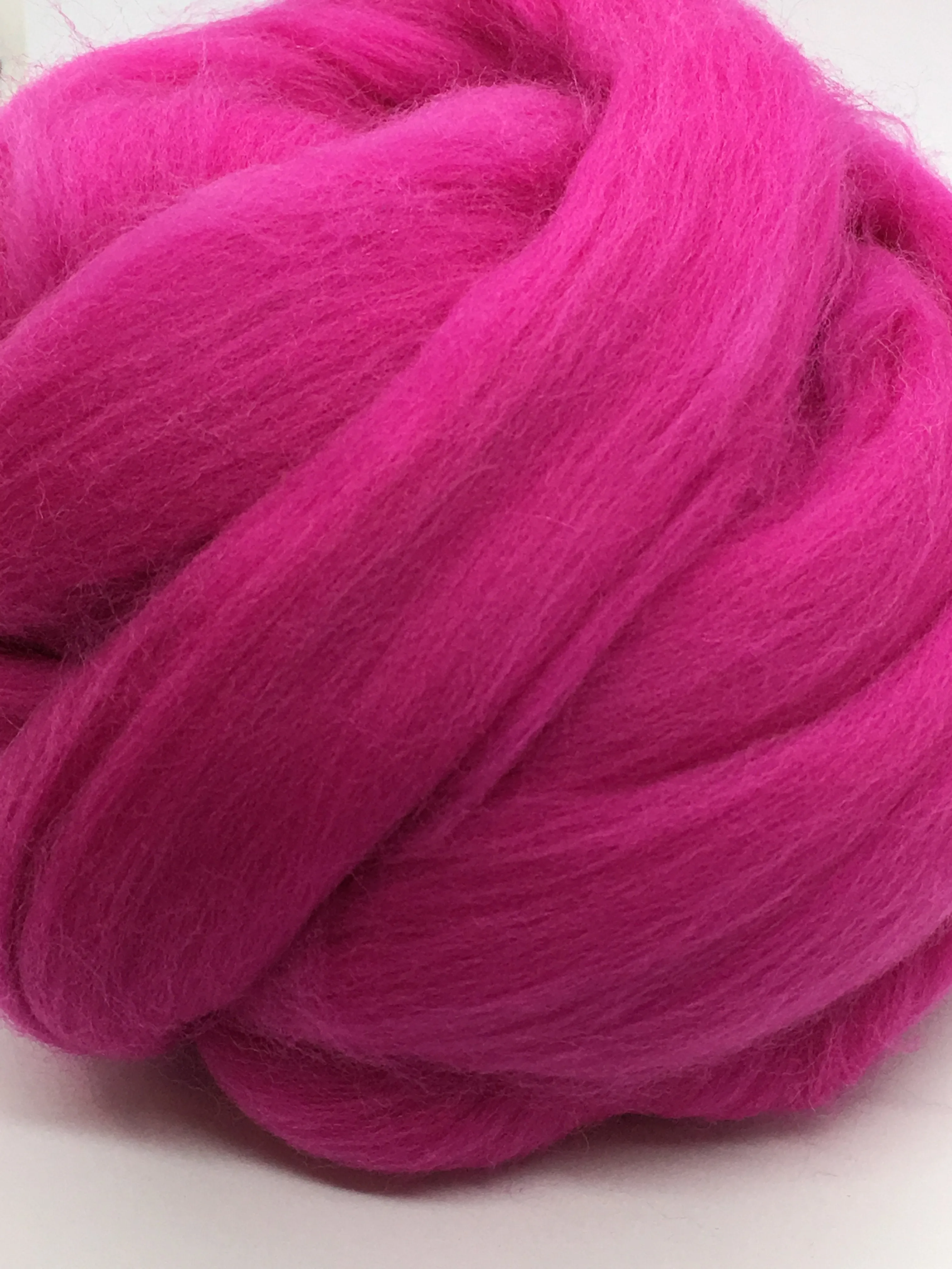 Vibrant Pink Wool Roving