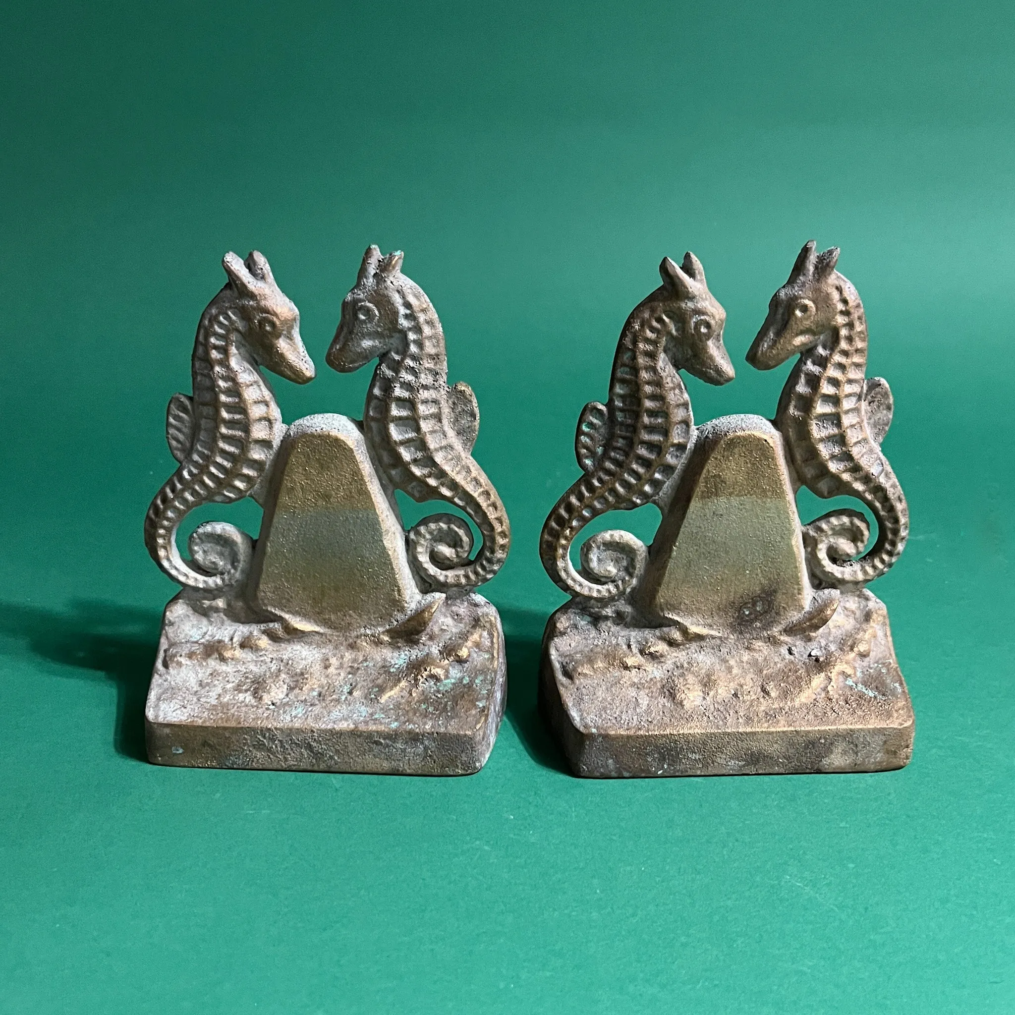 Vintage Ceramic Show Jumpers Horse Bookends, Set of 2