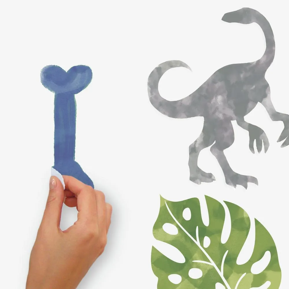 Watercolor Dinosaur Peel and Stick Wall Decals