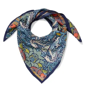 William Morris Peacock and Dragon Square Silk Scarf