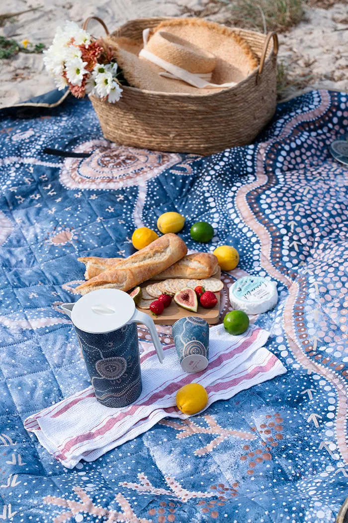 Yilawura (Night) Sand Free Premium Quilted Picnic Rug (150cm x 200cm)