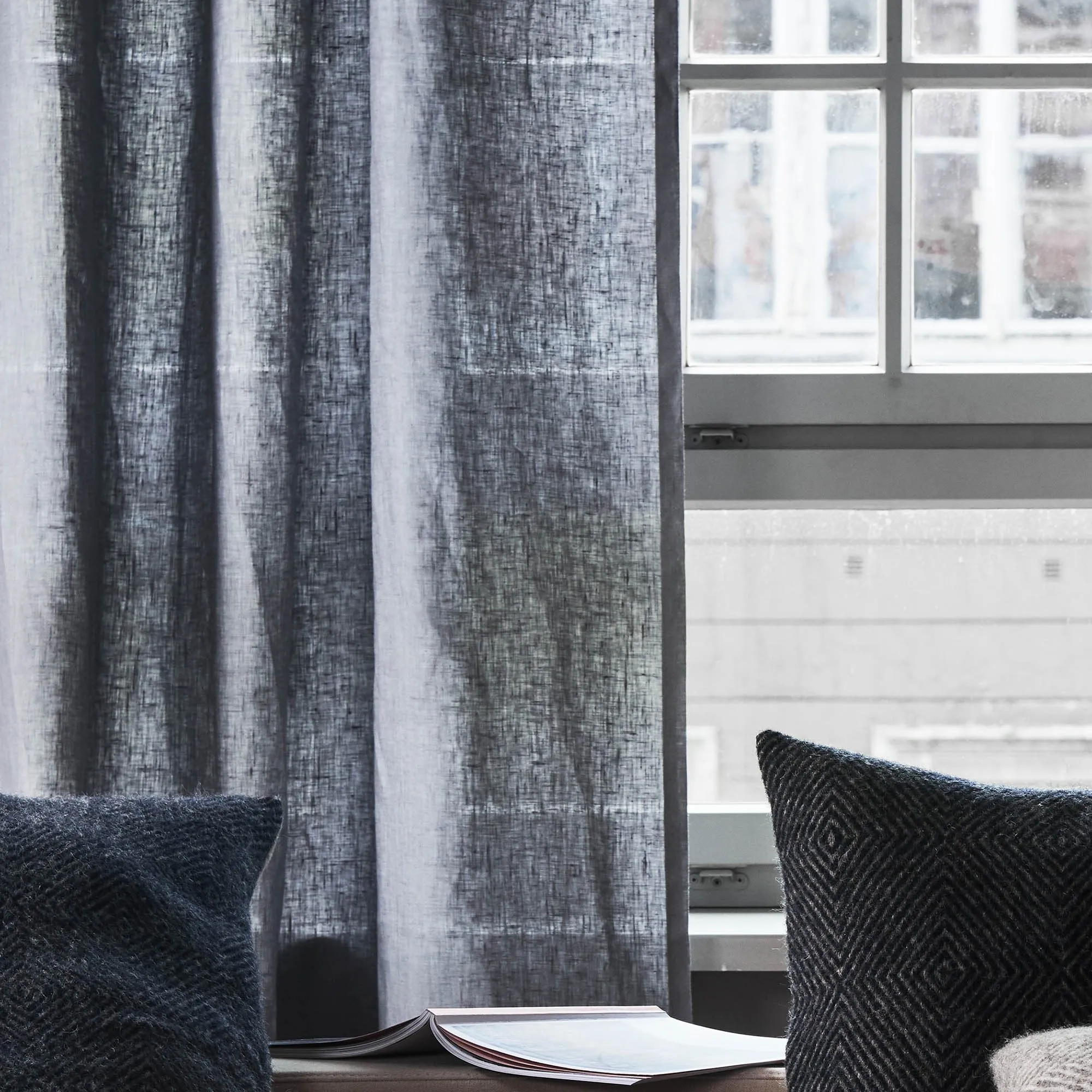 Zelva Curtain Set [Light grey]