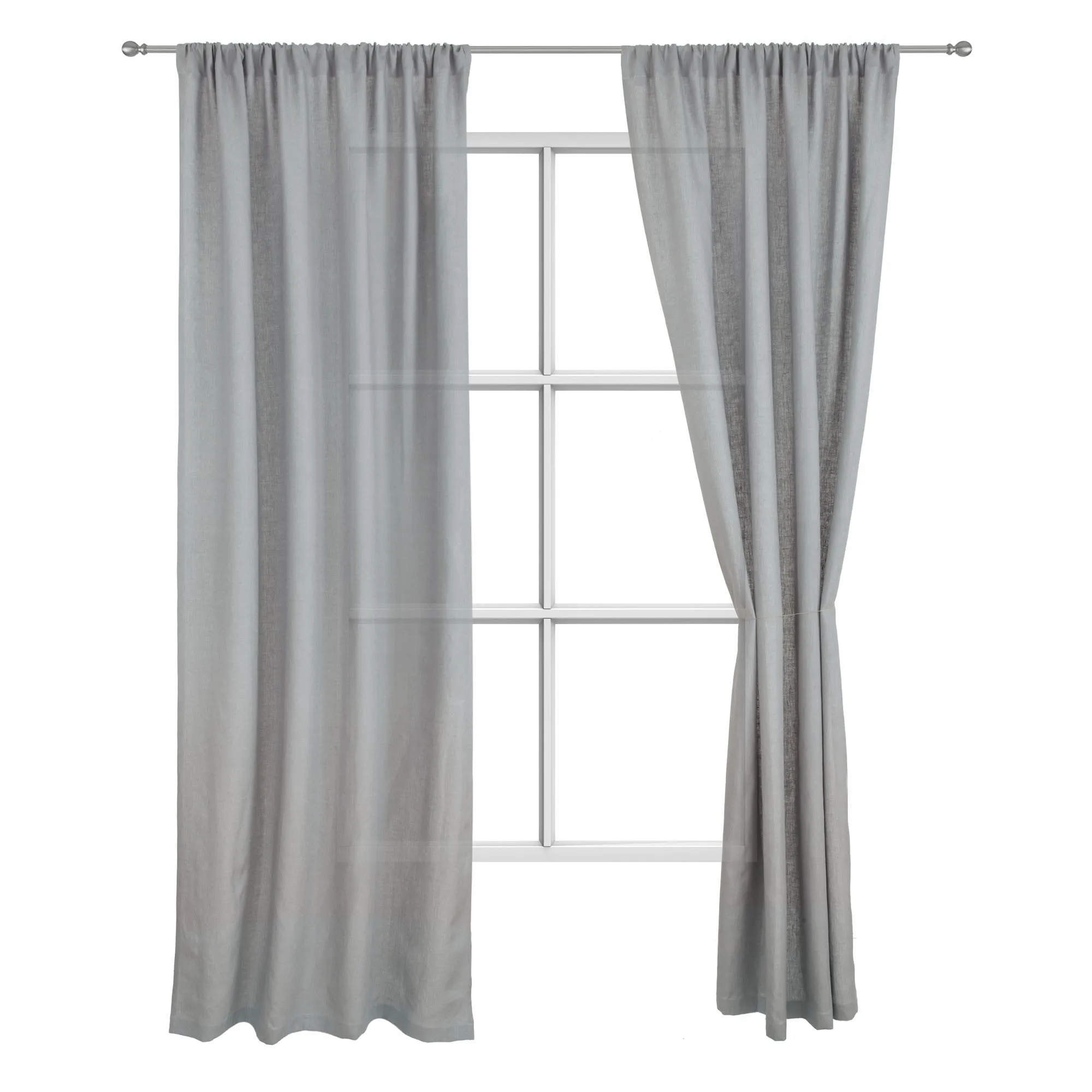 Zelva Curtain Set [Light grey]