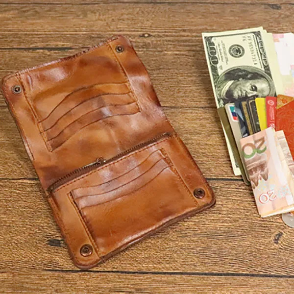 Zipper Leather Multi-card Slots Card Holders Wallets